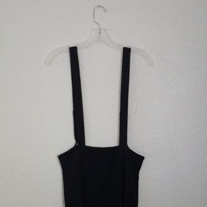 Forever21 Longline button up skirt w/suspenders